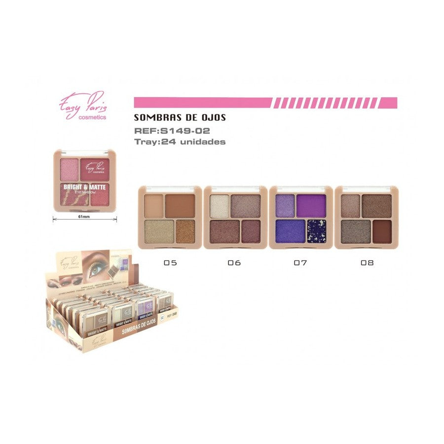 FARD À PAUPIÈRES S149-02 EASY PARIS PACK DE 24 (0.94€ pièce)