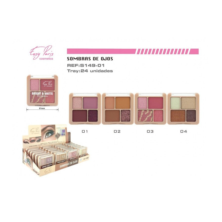 FARD À PAUPIÈRES S149-01  EASY PARIS PACK DE 24 (0.94€ pièce)