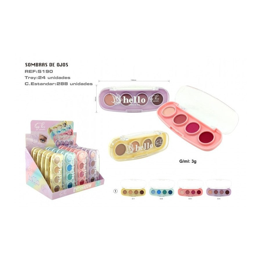 FARD À PAUPIÈRES S190-01 EASY PARIS PACK DE 24 (1.23€ pièce)