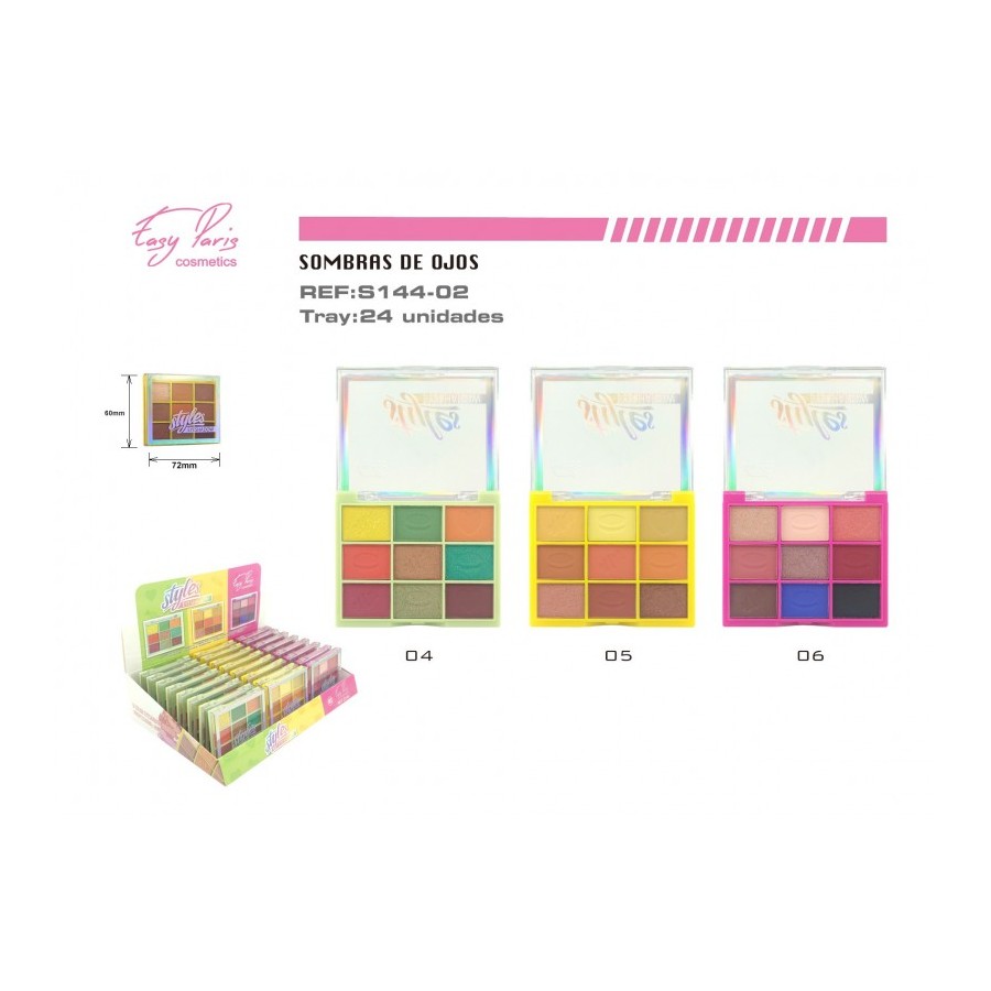 FARD À PAUPIÈRES S144-02 EASY PARIS PACK DE 24 (1.15€ pièce)