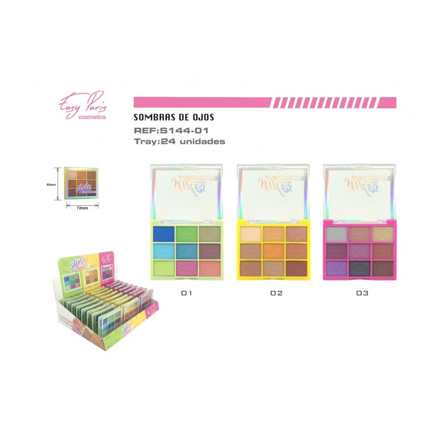 FARD À PAUPIÈRES S144-01 EASY PARIS PACK DE 24 (1.15€ pièce)