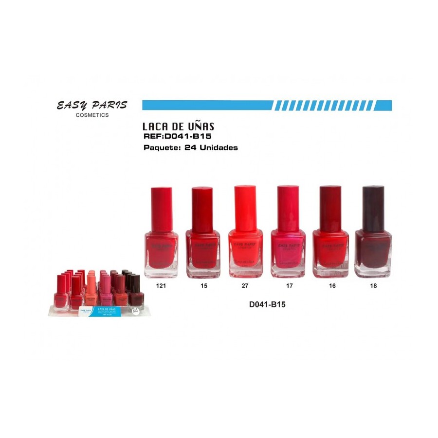 VERNIS À ONGLES EASY PARIS D041-B15 PACK DE 24 (0.75€ pièce)