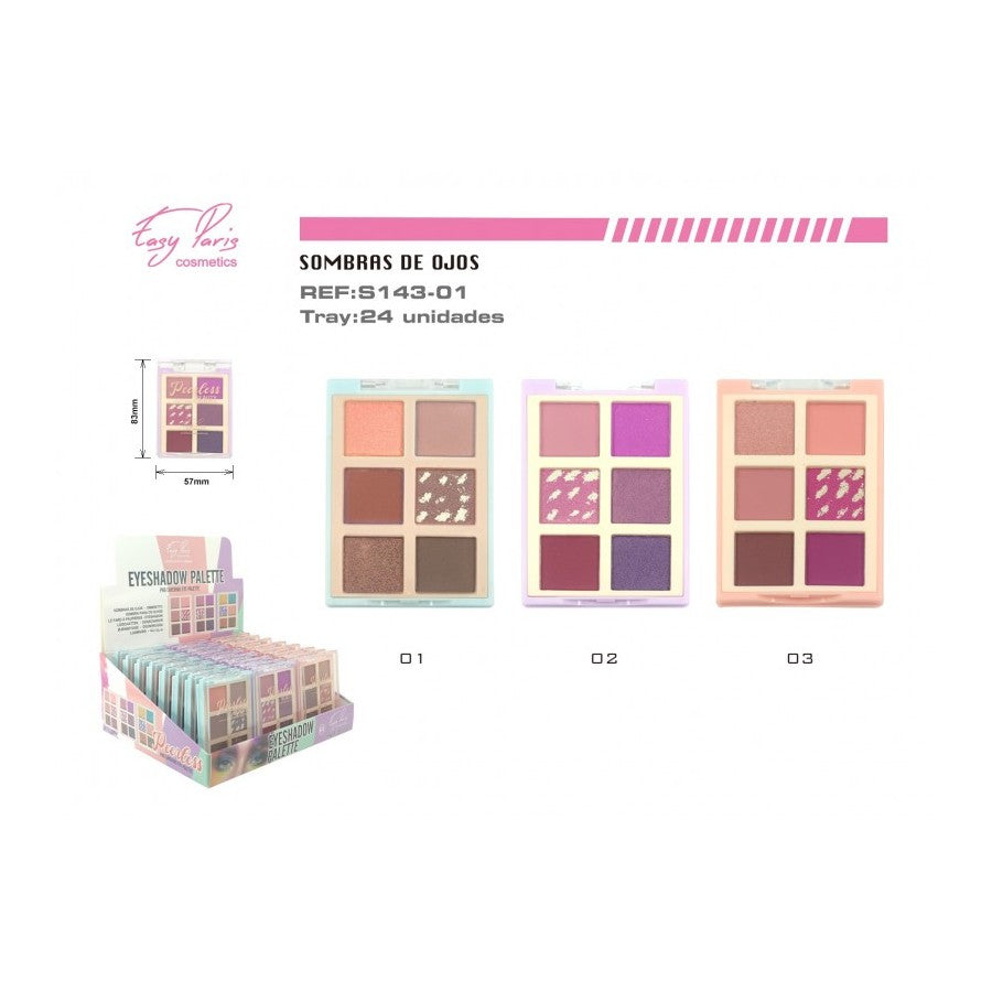 FARD À PAUPIÈRES S143-01 EASY PARIS PACK DE 24 (1.35€ pièce)