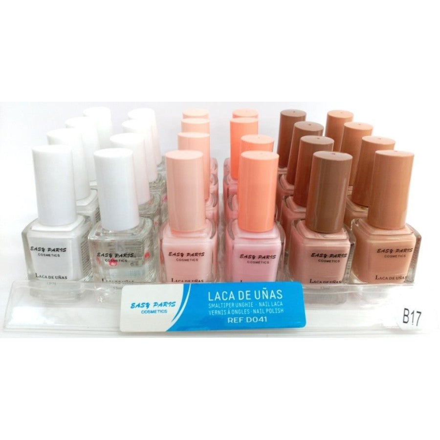 VERNIS À ONGLES EASY PARIS D041-B017 PACK DE 24 (0.75€ pièce)